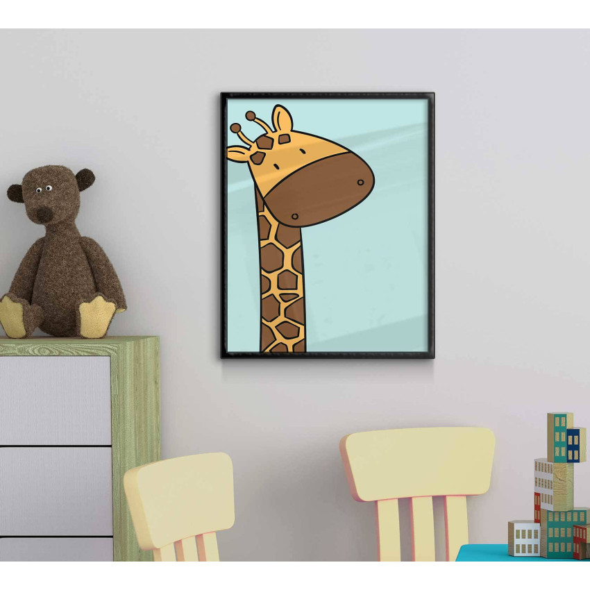 Simple kids poster - Cute giraffe