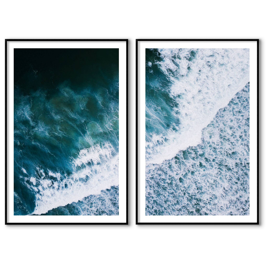 Waves of the sea - Two piece poster