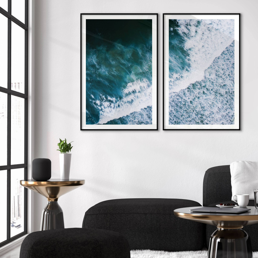Waves of the sea - Two piece poster