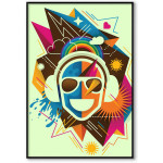 Retro poster - Abstrakt musik motiv