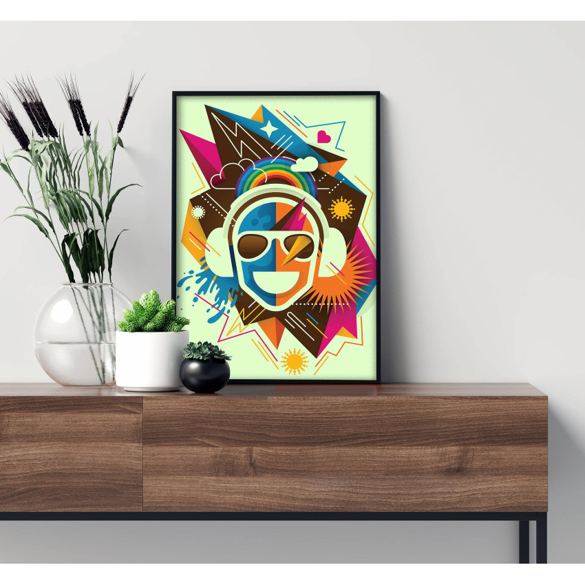 Retro poster - Abstrakt musik motiv