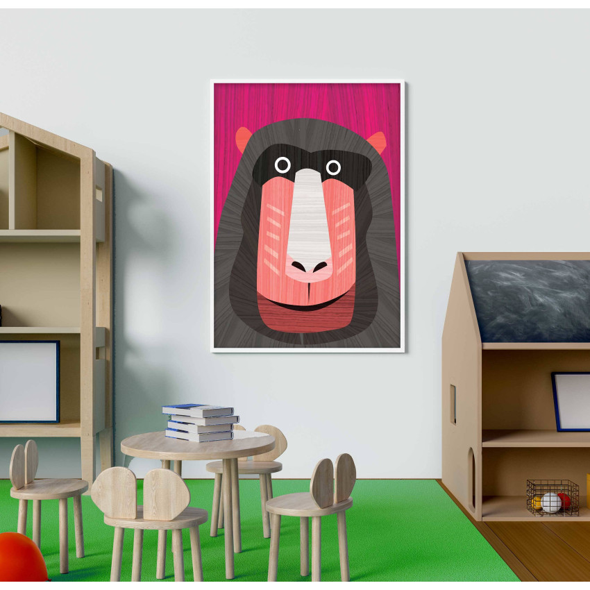 Funny baboon - Kids poster