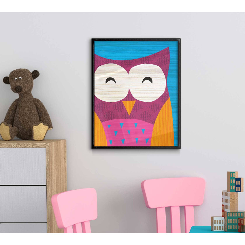 Happy owl - Simple kids poster