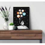 Astronaut i rymden - Fin barntavla 50x70 cm