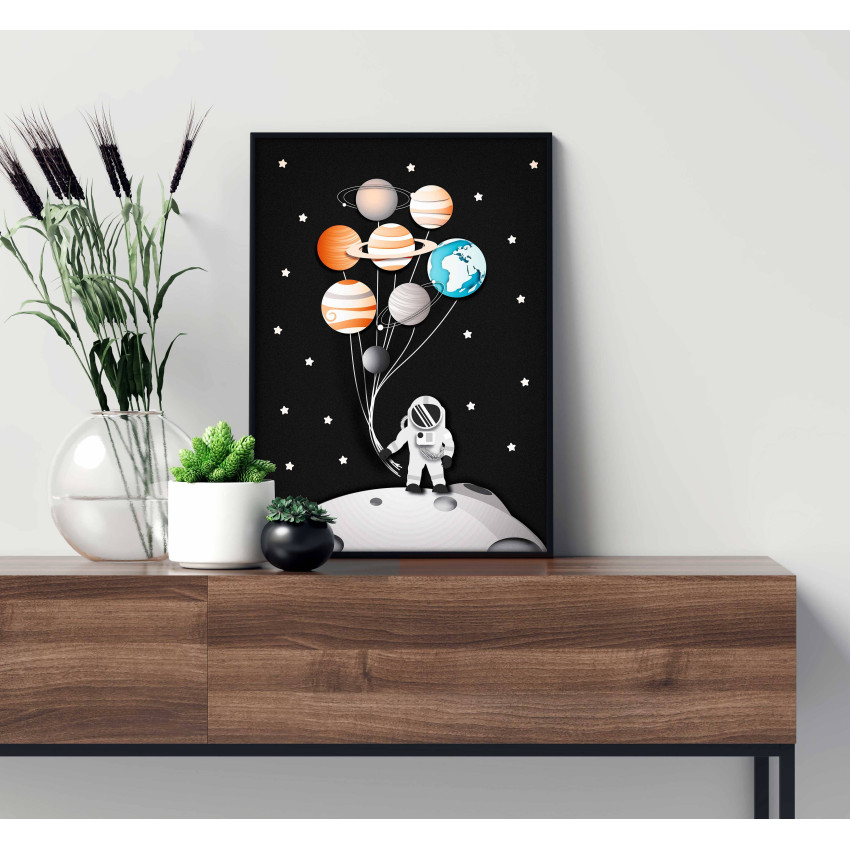 Astronaut i rymden - Fin barntavla 50x70 cm