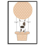 Hund i luftballong - Söt barntavla