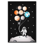 Astronaut i rymden - Fin barntavla 50x70 cm