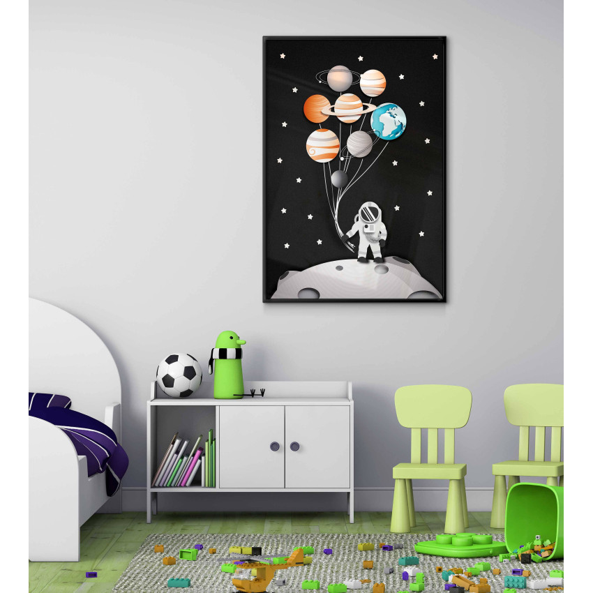 Astronaut i rymden - Fin barntavla 50x70 cm
