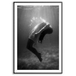 Girl under water - Simple poster