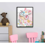 Happy giraffe - Cute kids poster A4