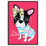 Cute dog - Pink kids poster