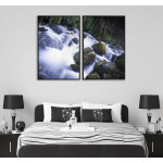 Smooth waterfall - Two piece nature poster