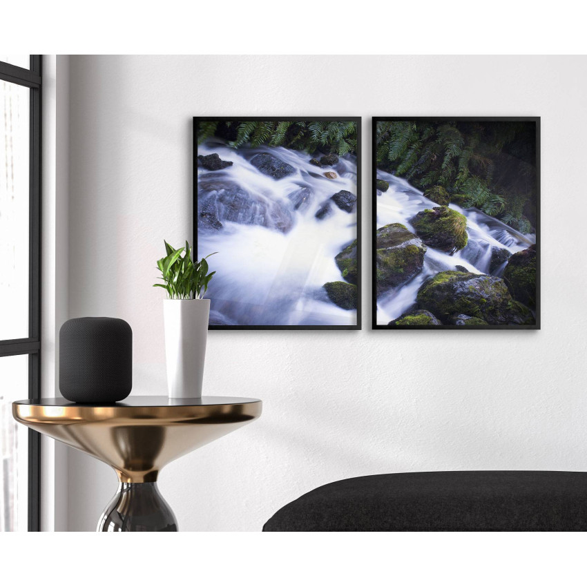 Smooth waterfall - Two piece nature poster