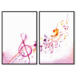 Music notes - Two piece poster