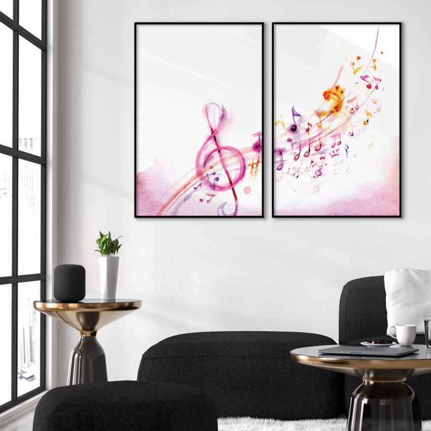 Music notes - Two piece poster