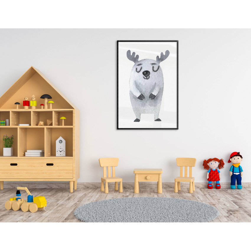 Enkel barntavla djur - Söt hjort