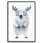 Enkel barntavla djur - Söt hjort
