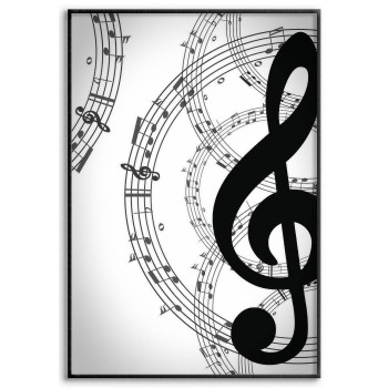 G-klav - Svartvit & enkel musik poster