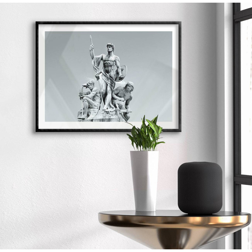 Roman statue - Black & white poster 50x70 cm