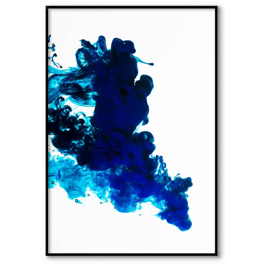 Abstract blue smoke - Simple poster