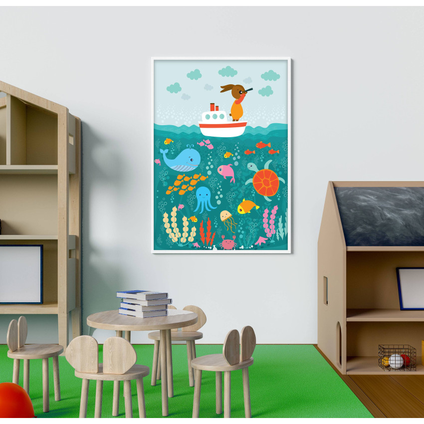 Kanin till havs - Färgglad barntavla