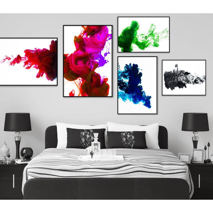 Abstract red smoke - Simple poster