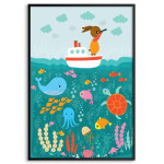 Kanin till havs - Färgglad barntavla