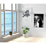 Black and white photo of umbrella - Poster