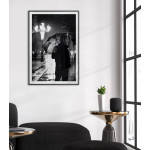 Black and white photo of umbrella - Poster