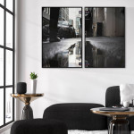 En regnig dag i New York - Tavla i två delar