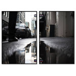 En regnig dag i New York - Tavla i två delar