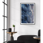 Abstract poster with photograph of feathers