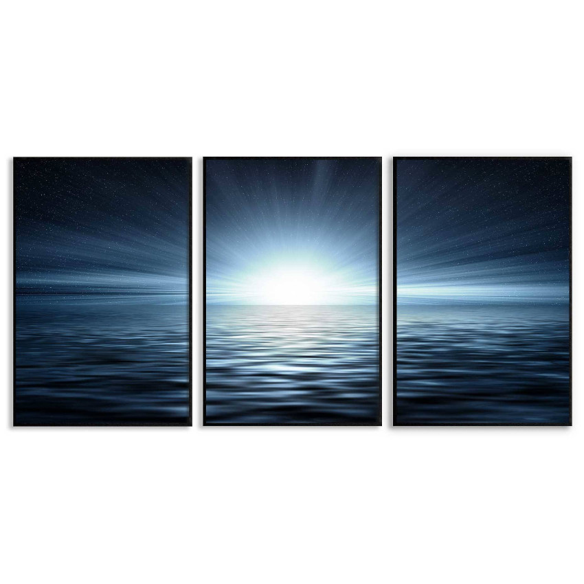 Posters with dark image of the ocean