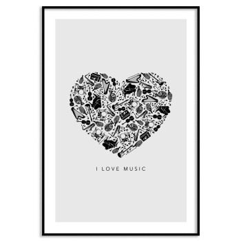 I love music - Trendig musik poster