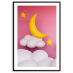 Klassisk & stilren barntavla - Måne & stjärnor