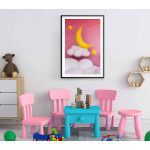 Klassisk & stilren barntavla - Måne & stjärnor