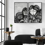 Abstract graffiti - Black & white posters