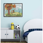 Adorable teddybears on swings - Kids poster