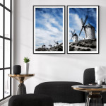 Väderkvarnar - Vacker uppdelad tavla