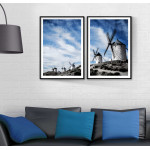 Väderkvarnar - Vacker uppdelad tavla