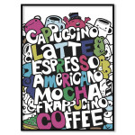 Färgglad kökstavla - Textposter