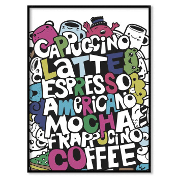 Färgglad kökstavla - Textposter