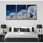 Drömlika moln - Stor tavla i tre delar