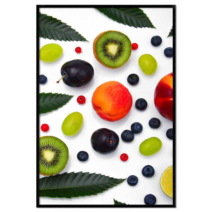 Enkel kökstavla - Frukt med vit bakgrund