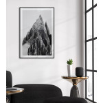 Spetsig bergstopp - Enkel svartvit poster
