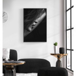 Woman in the dark - Black and white fashion poster