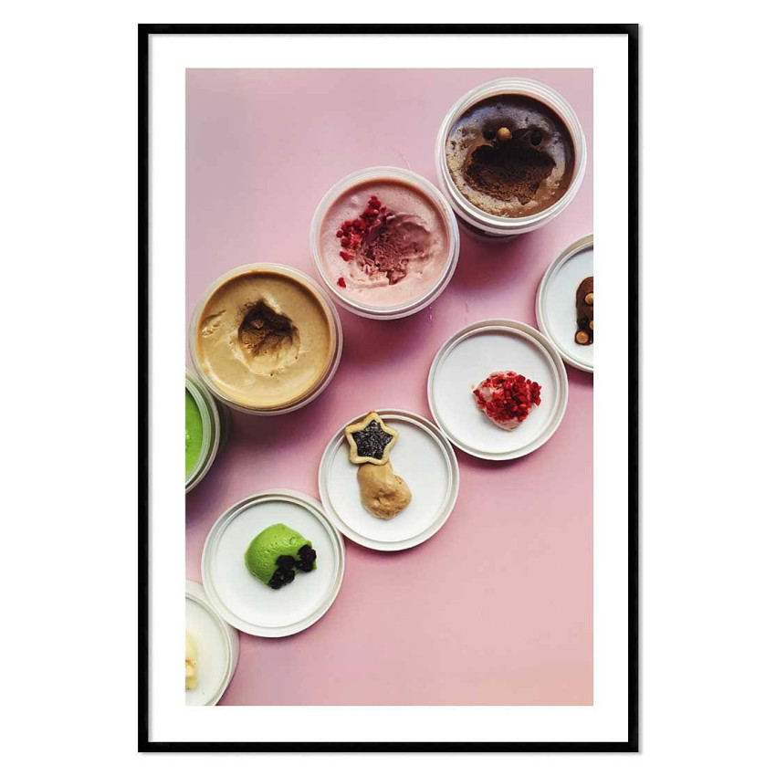 Ice cream in bowls - Kitchen poster