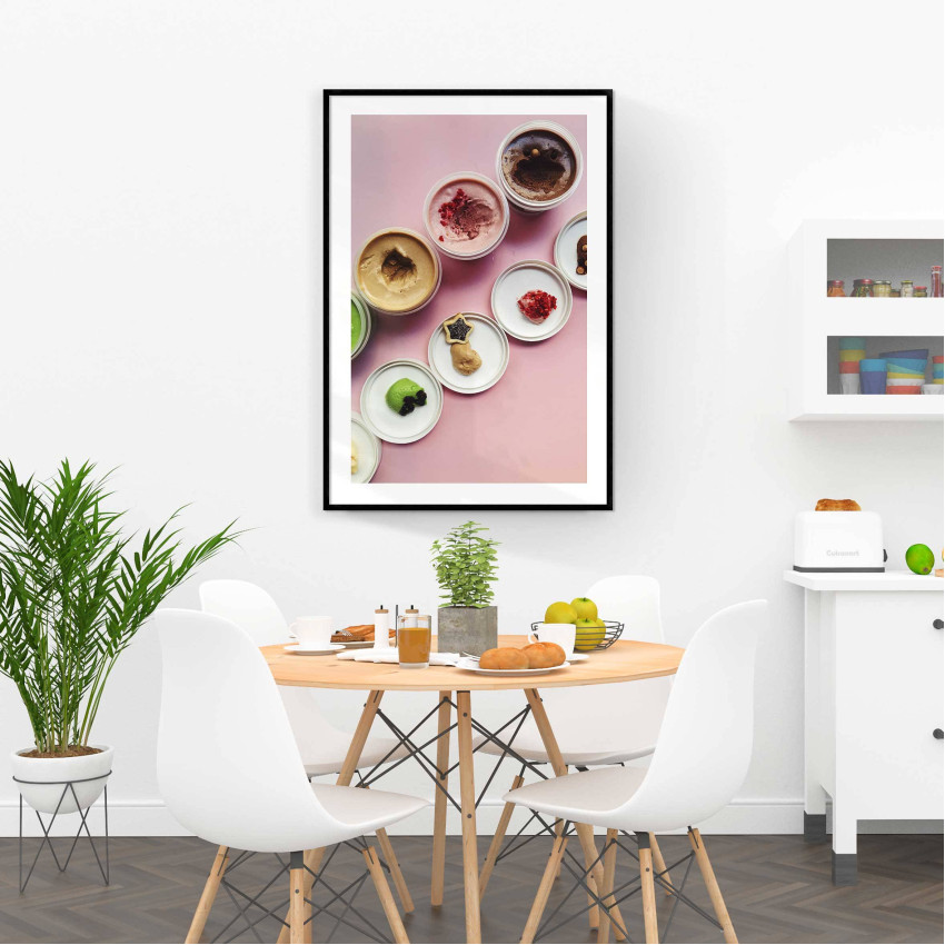 Ice cream in bowls - Kitchen poster