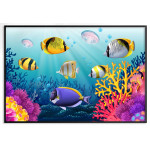 Tecknade fiskar - Färgglatt akvarium barntavla