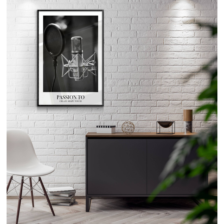 Microphone in studio - Creativity poster